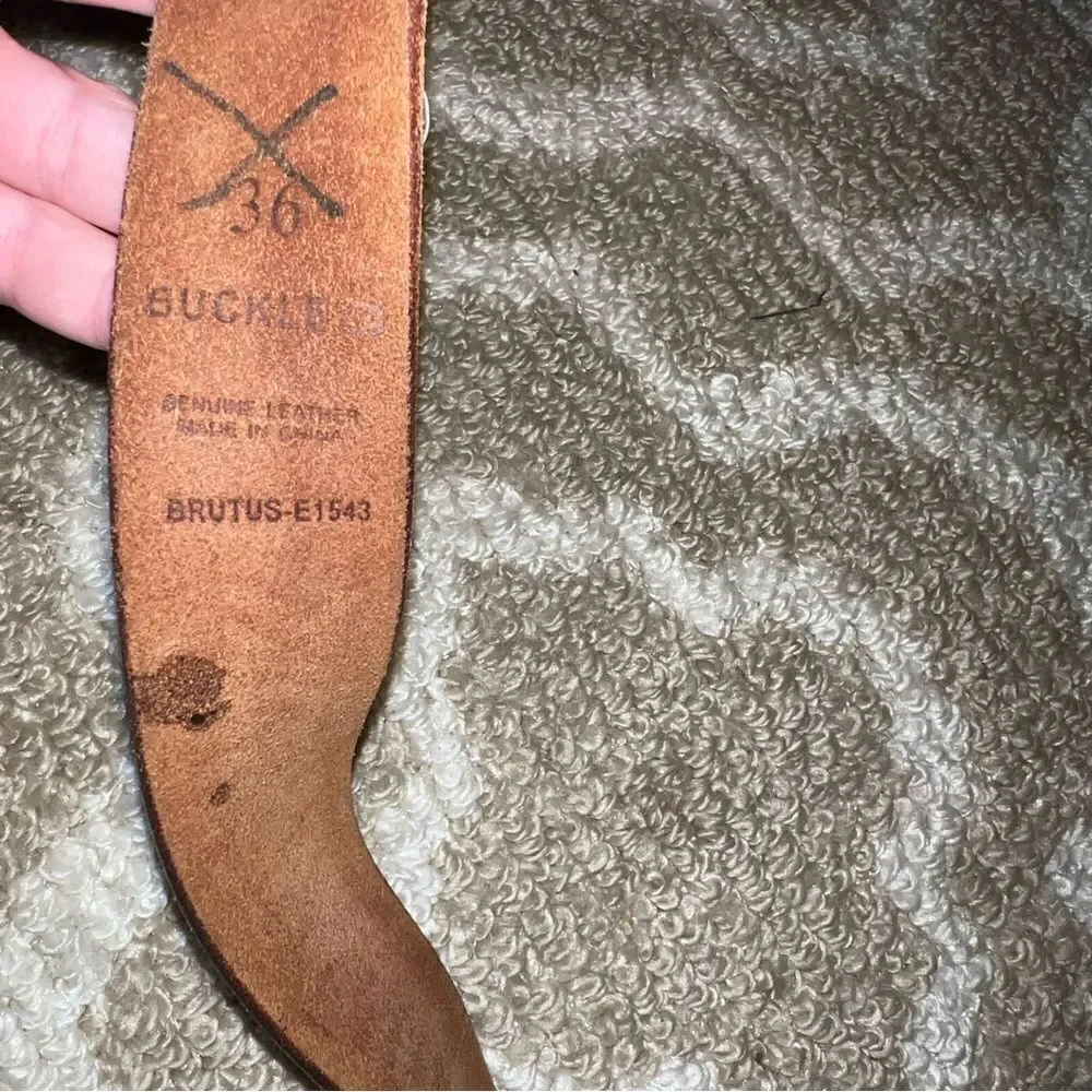 Buckle leather size 36 belt Brutus